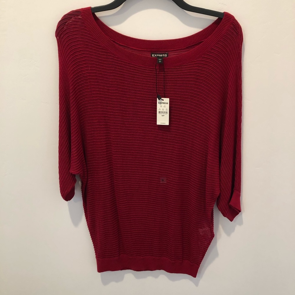 Express Red Sweater sz Small NWT